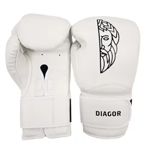 Diagor Olympic Elite Boxing Gloves 14oz Ivory White